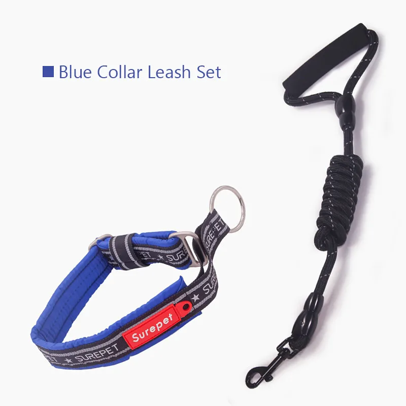 Reflective Collar for Dogs Nylon Adjustable Dog Collar Soft Padded Explosion Proof Pet Collar for Medium Large Dogs Training Red