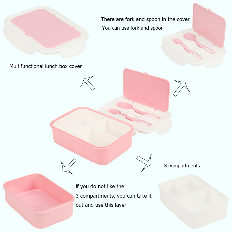 Microwavable Ланч-бокс для детей, пищевой Бенто-бокс, контейнеры для еды, герметичные, для хранения еды, переносная коробка, Новинка