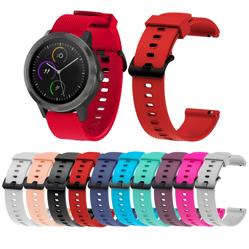 Силиконовый ремешок на запястье для Garmin vivoactive 3 Forerunner 645 сменный часов Huami Amazfit Bip