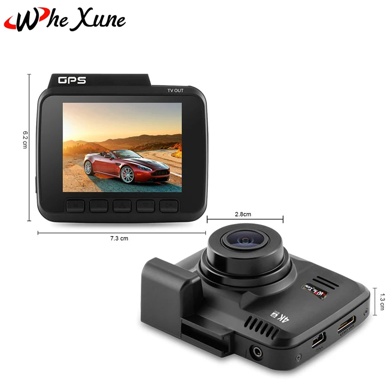Whexune Новатэк 96660 WiFi 2.4 &quotВидеорегистраторы для автомобилей GPS двойной Камера