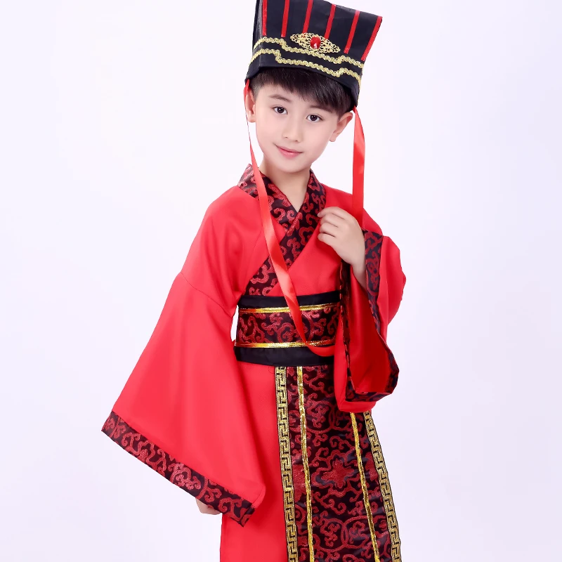 Танцевальный костюм для мальчиков Hanfu Китайская национальная одежда выступлений