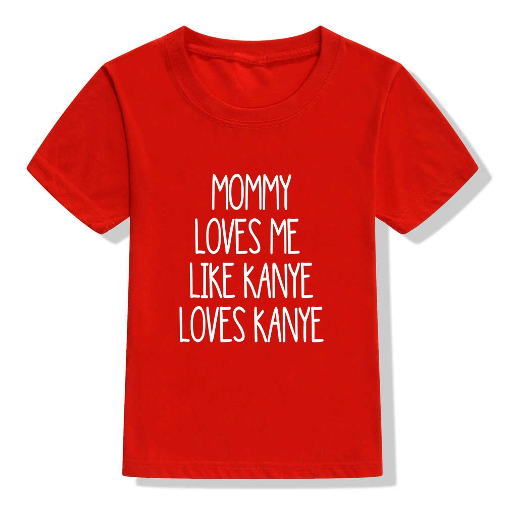 Mommy Loves Me/стильные футболки; летняя Милая Детская футболка с короткими рукавами; модные крутые топы для детей; футболки для малышей; футболка с рисунком - Цвет: 47C2-KSTRD-