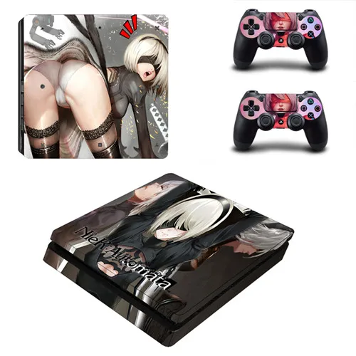 YSP4S-1434 Игра NieR Automata PS4 тонкая кожа Наклейка для sony playstation 4 консоль и контроллер кожи PS4 Slim Skins Наклейка виниловая - Цвет: YSP4S-1434