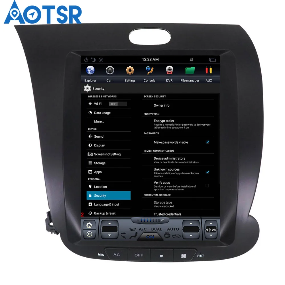 Aotsr Android 7 1 GPS навигация автомобильный DVD плеер Tesla стиль для KIA Cerato/K3/Forte 2013 2017