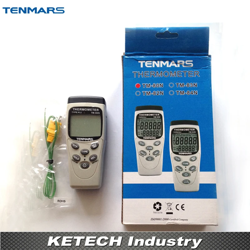 

Handheld K/J Type Digital Industrial Thermometer TM80N