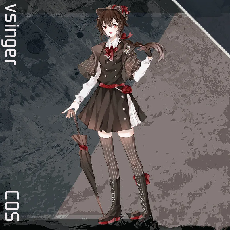 Предпродажа VOCALOID Yuezheng Ling Luo Tianyi Vsinger Шерлок Холмс ночной Косплей Костюм женское платье костюмы на Хэллоуин