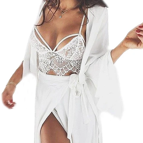 Женское сексуальное полупрозрачное нижнее белье в стиле бохо Прозрачный