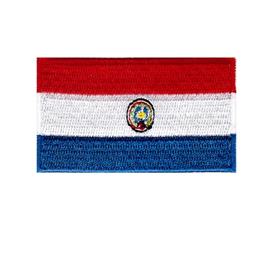 Paraguay South American flag embroidery iron on patches for clothing - Цвет: Paraguay