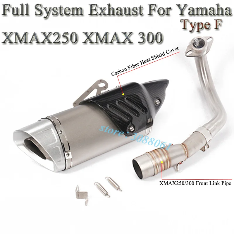 Выхлопная труба X-max 250 300 для мотоцикла Модифицированная Передняя углеродная
