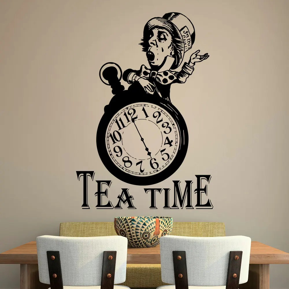 Настенные виниловые наклейки с изображением забавных часов|decals for kitchen|wall decals