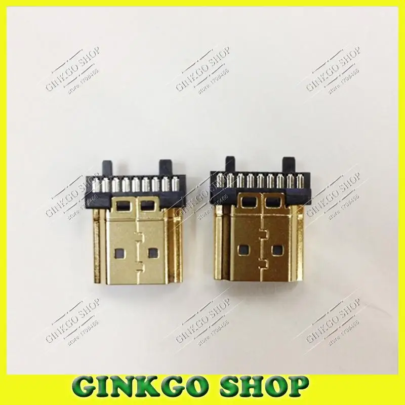 50 шт./лот Позолоченные HDMI Совместимость с разъемом папа 19pin разъем для штекера