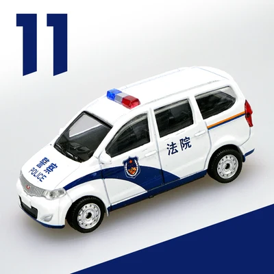 11 Моделирование 1: 64 Jetta Elan Wuling Hongguang Gold Cup, городское управление, Полицейская машина 01-24 модель автомобиля из сплава - Цвет: 11