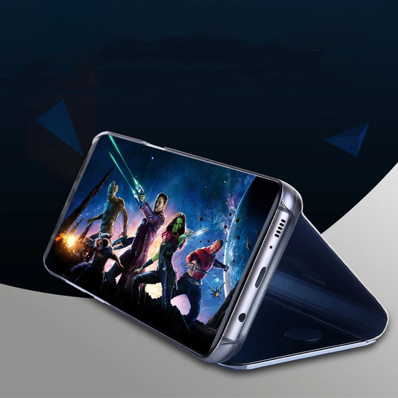 Умный чехол с окошком для Samsung Galaxy S10 Plus S10e Note 9 8 S9 S8 S7 Edge S6 edge зеркальный флип из