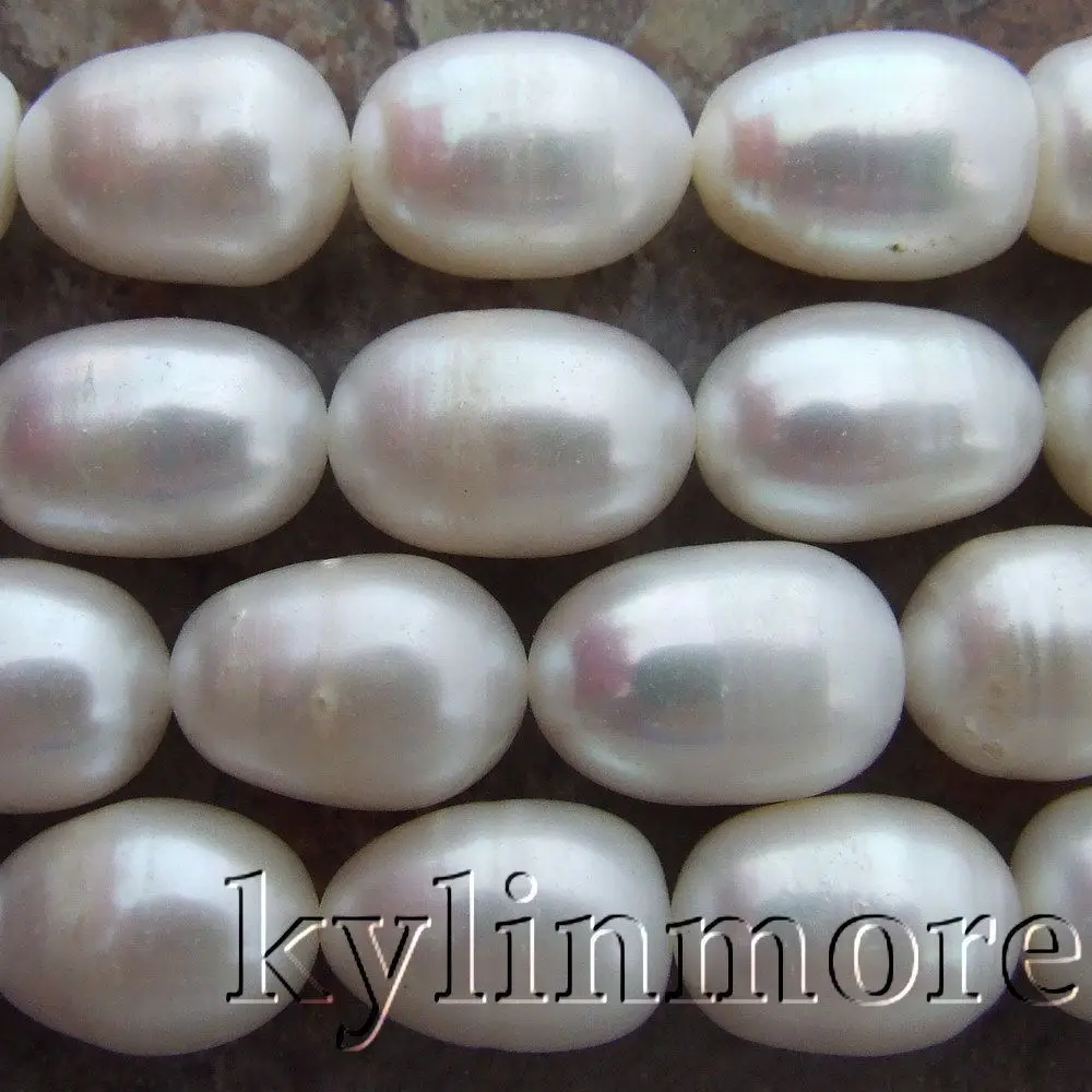 9x10 мм натуральный белый рисовый Жемчуг Свободные бусины нитка 15.&quot|bead strands|loose