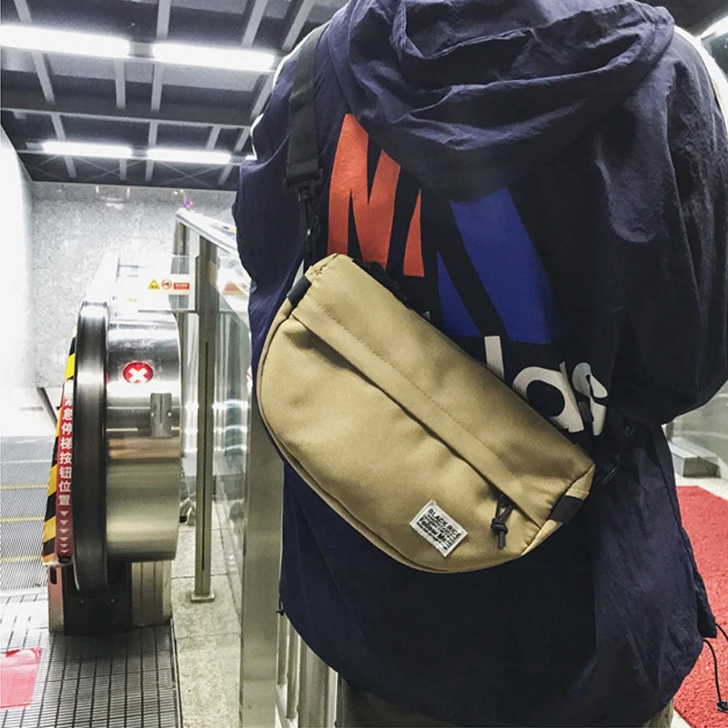 Мужская Холщовая Сумка через плечо Harajuku Повседневная Уличная сумка в уличном