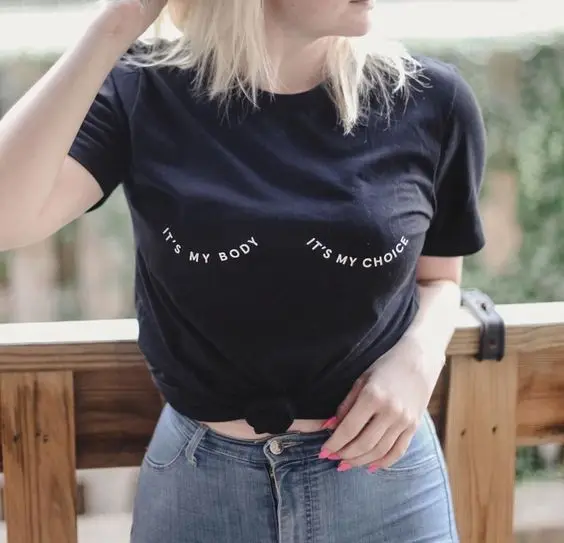 Это мое тело это мой выбор футболка с забавным графическим слоганом футболки