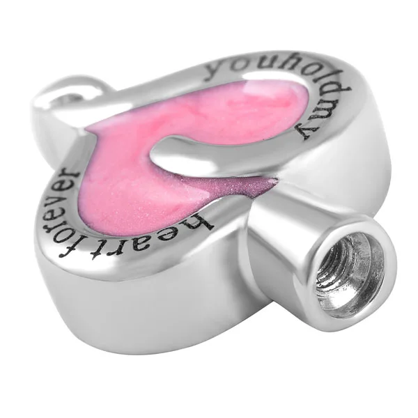 IJD8438 Red/Розовое эмалированное сердце urn Charm ожерелье для праха Keepsake Jewelry кремации