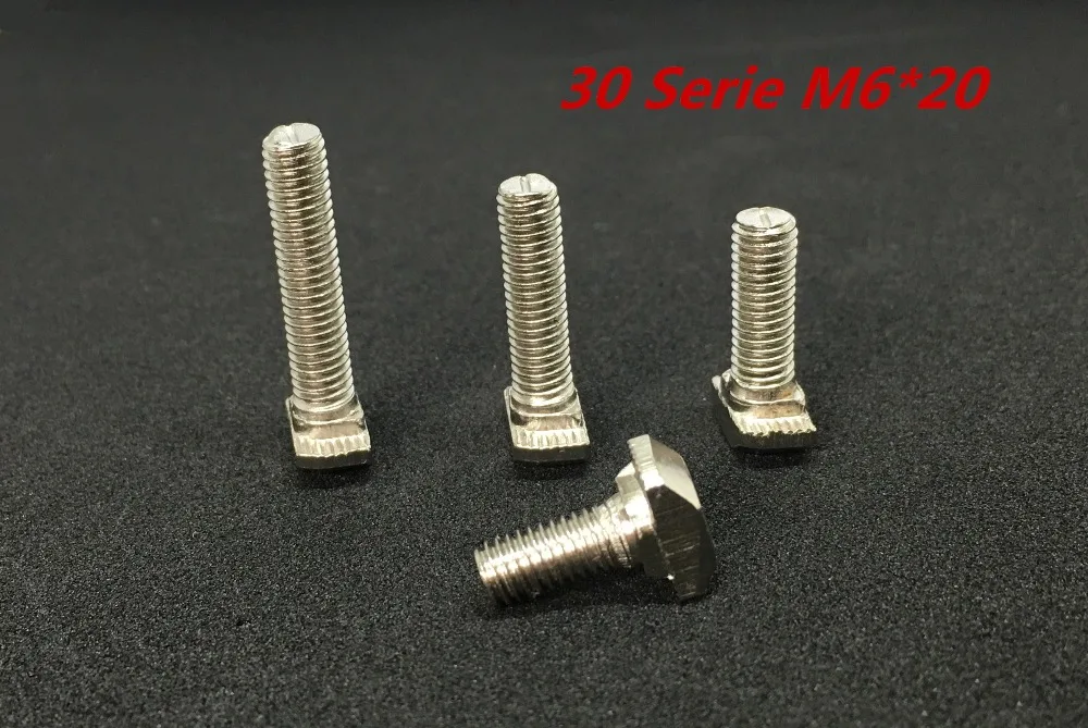 10 шт./лот M6 * 20 головка молотка болт с Т образной головкой алюминиевые соединители
