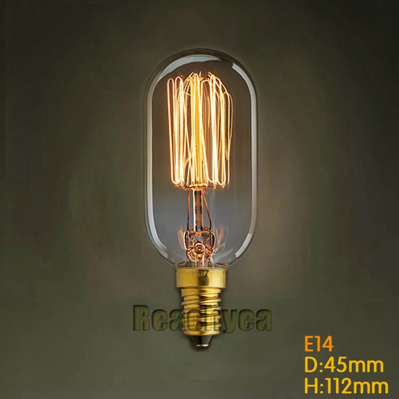 T45 винтажные edison лампы накаливания 220 В-240 В 40 Вт E27 Античная Эдисон лампа