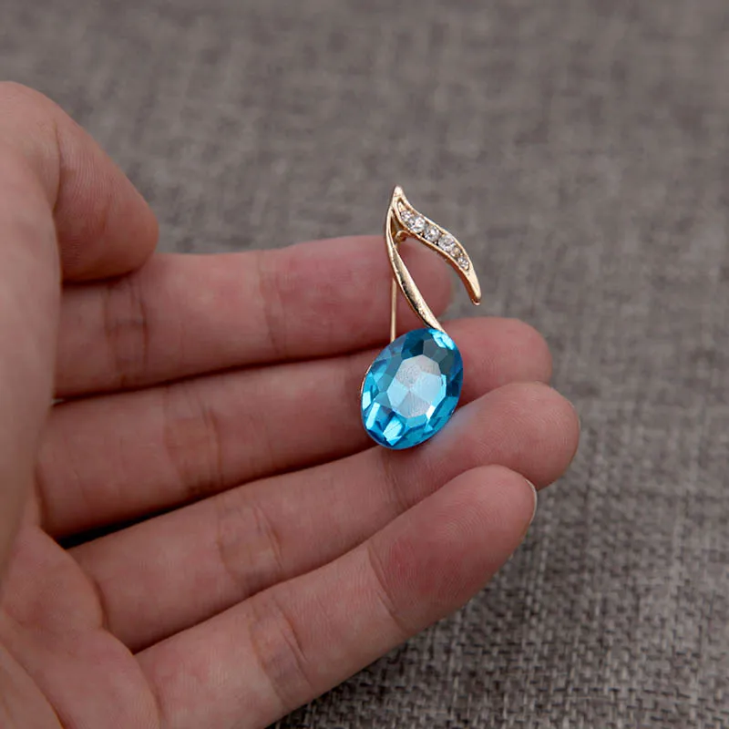 Брошь унисекс в виде музыкальной коллекции с кристаллами стразы музыкальные