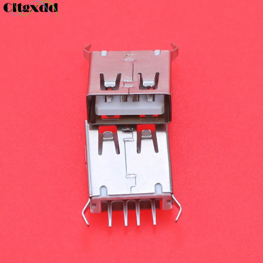 Cltgxdd 1 шт. USB 2 0 гнездовой тип A изогнутые ножки 4 контактные разъемы коннектор
