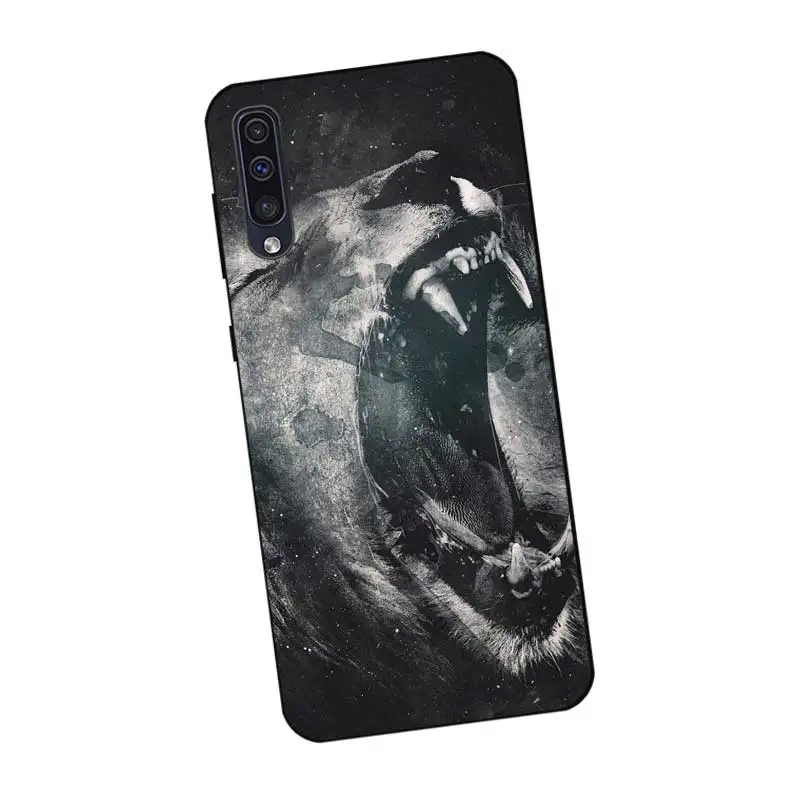 P109 Лев Черный силиконовый чехол для samsung Galaxy A6 A7 A8 A9 A10 A30 A40 A50 A60 A70 A80 A90 5G A20E плюс - Цвет: P1739
