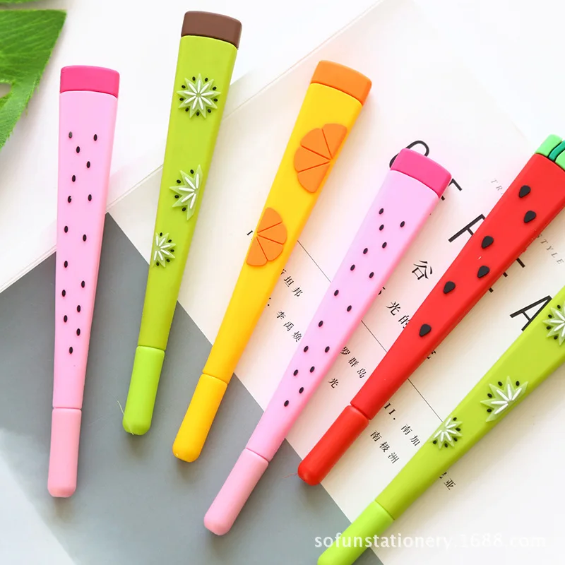 

40 Pcs Gel Pens Cartoon Fresh Fruit Colored Gel-inkpens for Writing Cute Stationery Office School Supplies