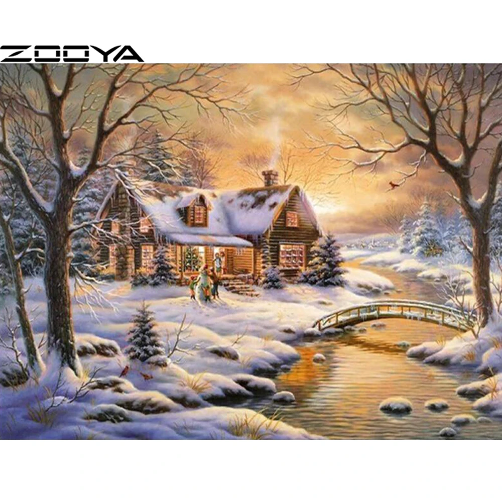 ZOOYA 3D Алмазная вышивка DIY картина мозаика картины пейзаж три детей сделать