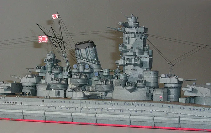 1:250 Япония Ямато броненосец 3D Бумага Модель литья под давлением ручной DIY в стиле