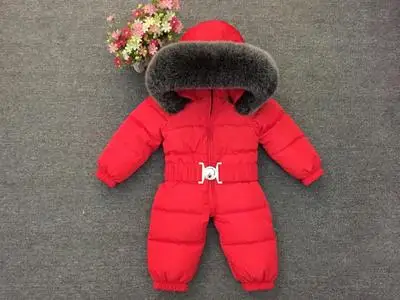 Зимний комбинезон для русской зимы; коллекция года; куртка для маленьких мальчиков; Верхняя одежда на утином пуху для маленьких девочек; детская верхняя одежда; куртки; пальто;-30 - Цвет: 21
