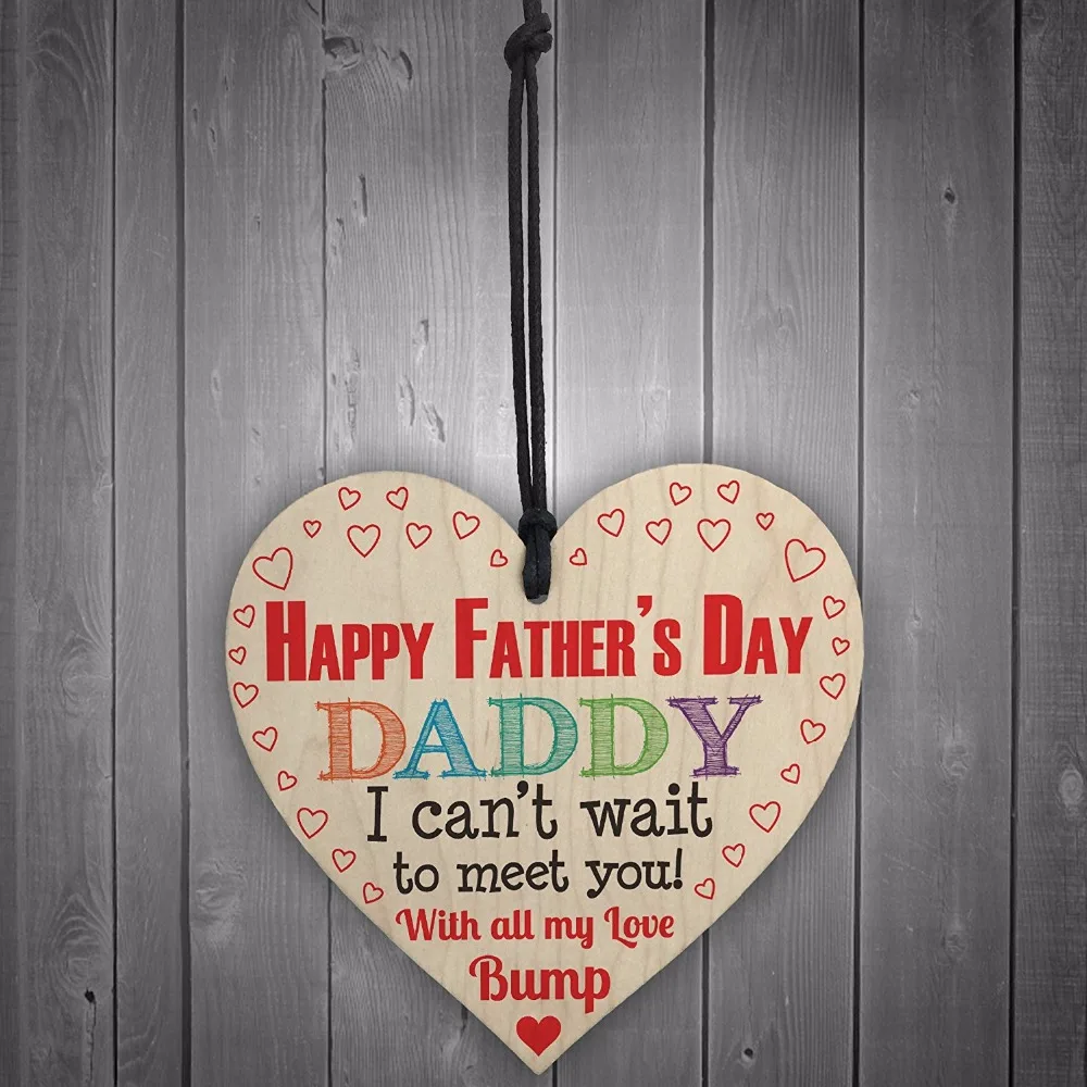 Meijiafei Happy Father's Day от Bump папочка папа дощечка с надписью деревянное сердце для