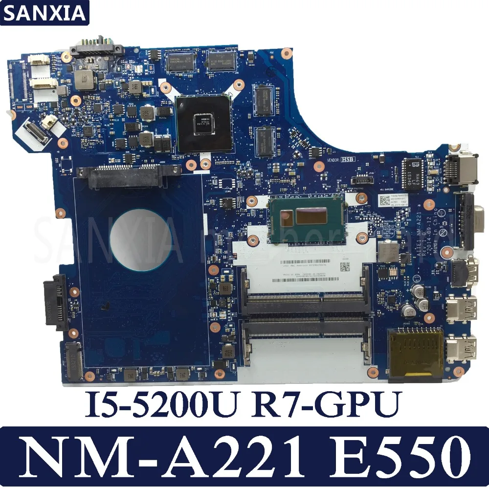 Billig KEFU NM-A221 Laptop Motherboard Für Lenovo ThinkPad E550 Original Mainboard I5-5200U R7-Video Karte