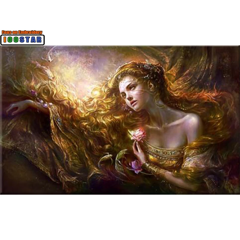 

Full Circle/Square Diamond Embroidered Beautiful Girl Diamond Painting Cross Stitch 3D Diamond Mosaic Decoration Christmas