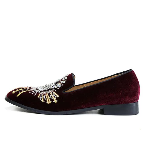 Мужские бархатные туфли ручной работы роскошные свадебные и праздвечерние чные