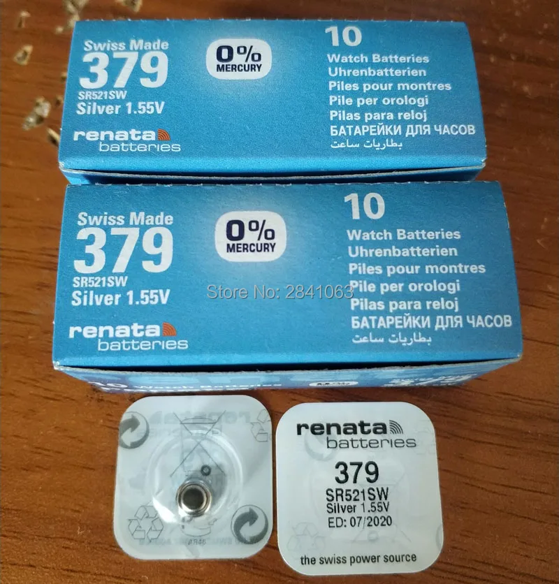 10xrenata часы с оксидом серебра 379 SR521SW 521 1 55 V 100% оригинальный бренд renata батарея |