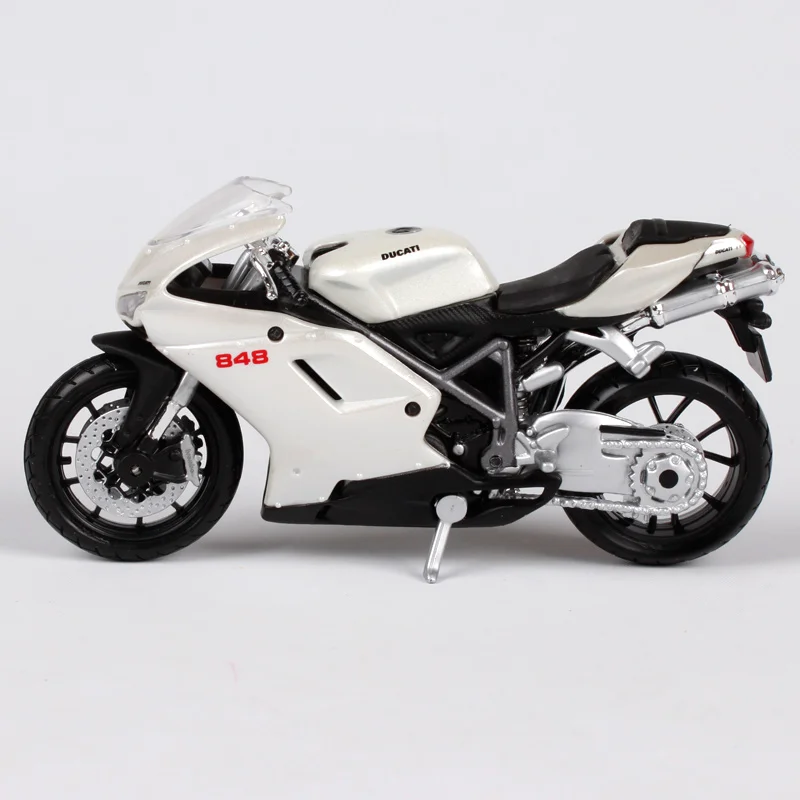 Maisto 1:18 Ducati pearl white литье под давлением для мотоцикла 848 крутой любителей коллекции