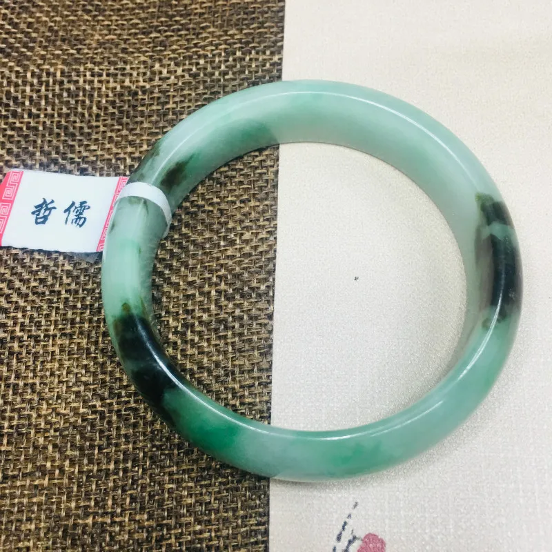 

Zheru Jewelry Pure Natural Jadeite Bracelet Naturally Beautiful Green Bicolor 54-62mm Female Gifts A Class A Certificate