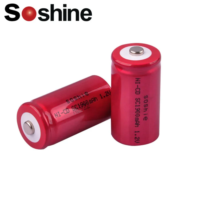 2 шт./лот аккумуляторная батарея Soshine SC 1900 мАч Ni-CD 1 В для камер Dynamoelectric Tools |