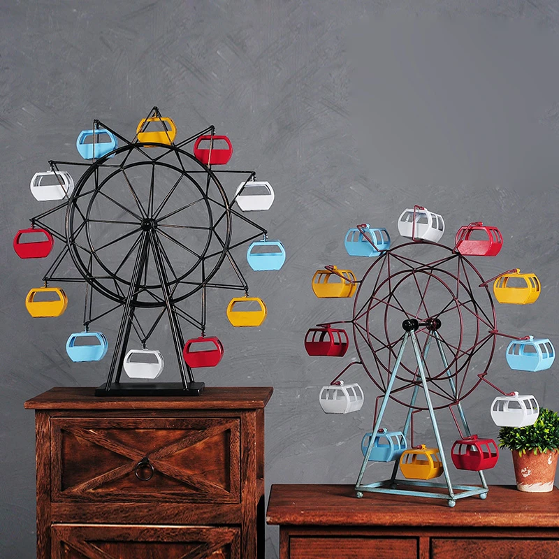 Ретро кованого железа колесо обозрения модель домашние Детская комната