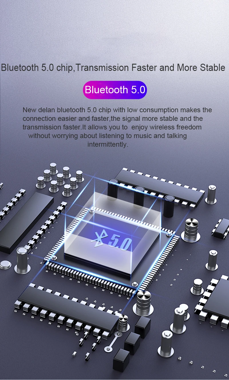 TWS Bluetooth наушники 5,0 беспроводные наушники сенсорное управление 8D стерео мини Беспроводные наушники с микрофоном светодиодный дисплей держатель телефона