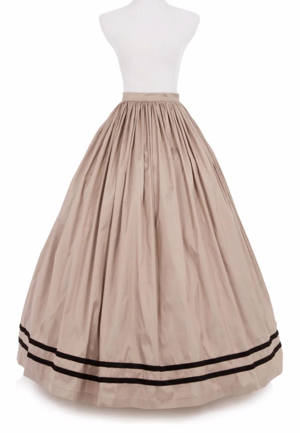 

Civil War Dupioni Skirt Victorian French Pleated Gathered Bustle Skirts