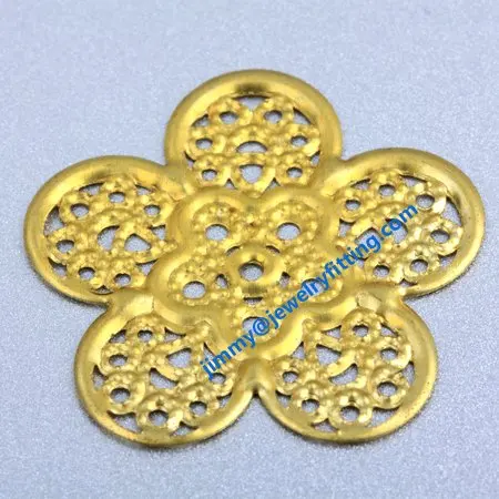 1000pc brass 28.5 mm  filigree flower components jewelry findings  accessories