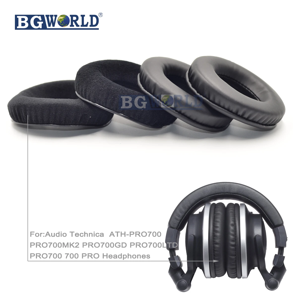 Накладки на наушники BGWORLD накладки уши для Audio Technica наушников моделей PRO700MK2 PRO700GD