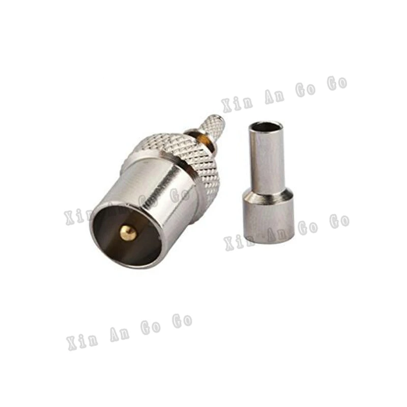 RCA штекер обжим RF Coxial разъем TV IEC прямой для коаксиального кабеля RG316 RG174 LMR100