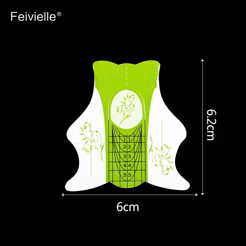 Feivielle новинка 100 шт./лот Форма для ногтей акрилового УФ геля руководство по