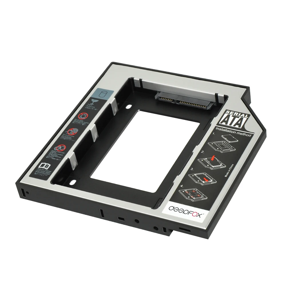 DeepFox 2nd HDD Caddy 12 7 мм 2 5 &quotSATA 3 0 SSD корпус жесткого диска для ноутбука CD-ROM DVD ROM optibay |