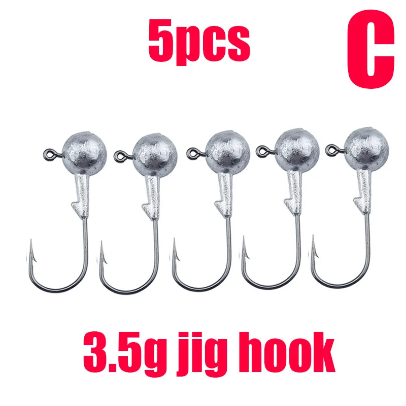 Красный Proleurre Jig head крючки силиконовые рыболовные мягкие приманки искусственные Т-образные резиновые приманки набор воблеров Shad Bass Приманки рыболовные снасти - Цвет: Красный