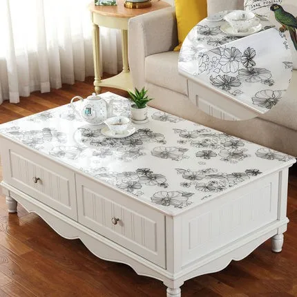 Новая ПВХ водонепроницаемая скатерть из мягкого стекла, пластиковая скатерть 1,0 мм, скатерть, вечерние, свадебные, для дома, скатерть