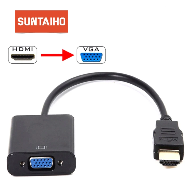 HDMI к VGA Кабель папа Женский RGB аналоговый видео аудио конвертер адаптер Кабели HD