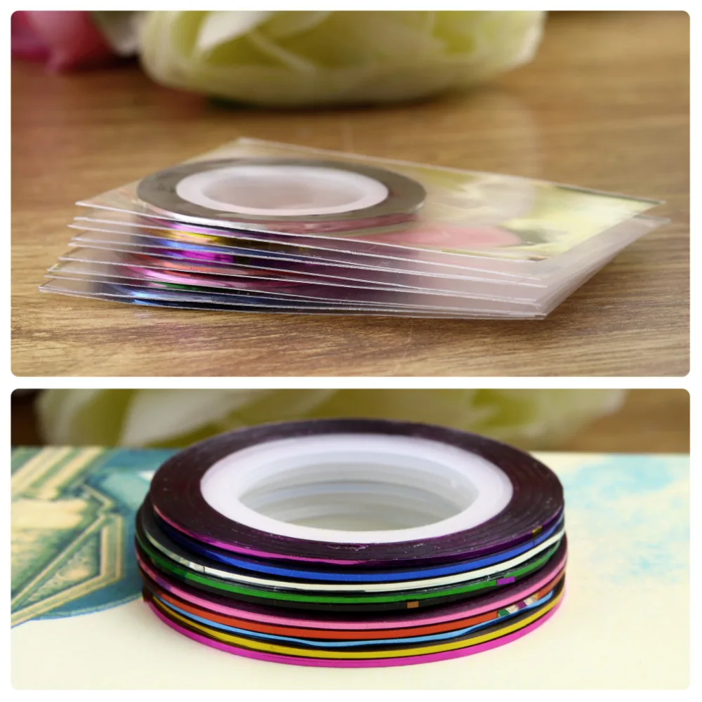 

20Pcs/set Mixed Colors Rolls Striping Tape Line DIY Nail Art Tips beauty Decoration Sticker Nails Care Art Accessories